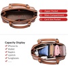 image:imageLOVEVOOK Purse for Women Crossbody Dome Satchel Handbag with Double ZipBrown