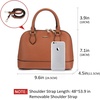 image:imageLOVEVOOK Purse for Women Crossbody Dome Satchel Handbag with Double ZipBrown