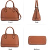 image:imageLOVEVOOK Purse for Women Crossbody Dome Satchel Handbag with Double ZipBrown
