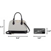 image:imageLOVEVOOK Purse for Women Crossbody Dome Satchel Handbag with Double ZipCanvasJacquard Black