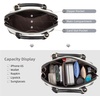 image:imageLOVEVOOK Purse for Women Crossbody Dome Satchel Handbag with Double ZipCanvasJacquard Black