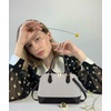 image:imageLOVEVOOK Purse for Women Crossbody Dome Satchel Handbag with Double ZipCanvasJacquard Black
