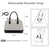 image:imageLOVEVOOK Purse for Women Crossbody Dome Satchel Handbag with Double ZipCanvasJacquard Black