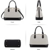 image:imageLOVEVOOK Purse for Women Crossbody Dome Satchel Handbag with Double ZipCanvasJacquard Black