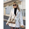 image:imageLOVEVOOK Purse for Women Crossbody Dome Satchel Handbag with Double ZipCanvasJacquard Brown