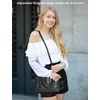image:imageLOVEVOOK Purse for Women Crossbody Dome Satchel Handbag with Double ZipFlowerblack