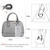image:imageLOVEVOOK Purse for Women Crossbody Dome Satchel Handbag with Double ZipGrey