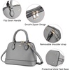 image:imageLOVEVOOK Purse for Women Crossbody Dome Satchel Handbag with Double ZipGrey