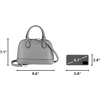image:imageLOVEVOOK Purse for Women Crossbody Dome Satchel Handbag with Double ZipGrey