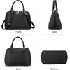 image:imageLOVEVOOK Purse for Women Crossbody Dome Satchel Handbag with Double ZipLargeblack