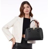 image:imageLOVEVOOK Purse for Women Crossbody Dome Satchel Handbag with Double ZipLargeblack