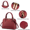 image:imageLOVEVOOK Purse for Women Crossbody Dome Satchel Handbag with Double ZipLargered