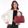 image:imageLOVEVOOK Purse for Women Crossbody Dome Satchel Handbag with Double ZipLargered