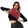image:imageLOVEVOOK Purse for Women Crossbody Dome Satchel Handbag with Double ZipLargered