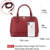 image:imageLOVEVOOK Purse for Women Crossbody Dome Satchel Handbag with Double ZipLargered