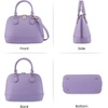image:imageLOVEVOOK Purse for Women Crossbody Dome Satchel Handbag with Double ZipLight Purple