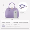 image:imageLOVEVOOK Purse for Women Crossbody Dome Satchel Handbag with Double ZipLight Purple