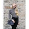 image:imageLOVEVOOK Purse for Women Crossbody Dome Satchel Handbag with Double ZipNavy Blue
