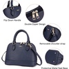 image:imageLOVEVOOK Purse for Women Crossbody Dome Satchel Handbag with Double ZipNavy Blue