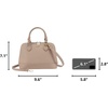 image:imageLOVEVOOK Purse for Women Crossbody Dome Satchel Handbag with Double ZipNude