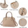 image:imageLOVEVOOK Purse for Women Crossbody Dome Satchel Handbag with Double ZipNude