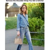 image:imageLOVEVOOK Purse for Women Crossbody Dome Satchel Handbag with Double ZipNude