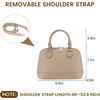 image:imageLOVEVOOK Purse for Women Crossbody Dome Satchel Handbag with Double ZipNude