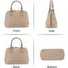 image:imageLOVEVOOK Purse for Women Crossbody Dome Satchel Handbag with Double ZipNude