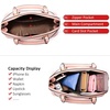 image:imageLOVEVOOK Purse for Women Crossbody Dome Satchel Handbag with Double ZipPink