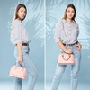 image:imageLOVEVOOK Purse for Women Crossbody Dome Satchel Handbag with Double ZipPink