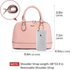 image:imageLOVEVOOK Purse for Women Crossbody Dome Satchel Handbag with Double ZipPink