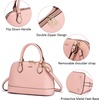 image:imageLOVEVOOK Purse for Women Crossbody Dome Satchel Handbag with Double ZipPink