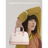 image:imageLOVEVOOK Purse for Women Crossbody Dome Satchel Handbag with Double ZipPinkBeige