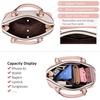 image:imageLOVEVOOK Purse for Women Crossbody Dome Satchel Handbag with Double ZipPinkBeige