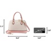image:imageLOVEVOOK Purse for Women Crossbody Dome Satchel Handbag with Double ZipPinkBeige