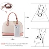 image:imageLOVEVOOK Purse for Women Crossbody Dome Satchel Handbag with Double ZipPinkBeige