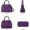 image:imageLOVEVOOK Purse for Women Crossbody Dome Satchel Handbag with Double ZipPurple