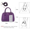 image:imageLOVEVOOK Purse for Women Crossbody Dome Satchel Handbag with Double ZipPurple