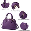 image:imageLOVEVOOK Purse for Women Crossbody Dome Satchel Handbag with Double ZipPurple