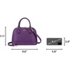 image:imageLOVEVOOK Purse for Women Crossbody Dome Satchel Handbag with Double ZipPurple