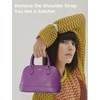 image:imageLOVEVOOK Purse for Women Crossbody Dome Satchel Handbag with Double ZipPurple