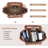 image:imageLOVEVOOK Purse for Women Crossbody Dome Satchel Handbag with Double ZipVintage Brown