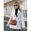 image:imageLOVEVOOK Purse for Women Crossbody Dome Satchel Handbag with Double ZipVintage Brown
