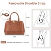 image:imageLOVEVOOK Purse for Women Crossbody Dome Satchel Handbag with Double ZipVintage Brown