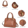 image:imageLOVEVOOK Purse for Women Crossbody Dome Satchel Handbag with Double ZipVintage Brown