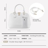 image:imageLOVEVOOK Purse for Women Crossbody Dome Satchel Handbag with Double ZipWhite
