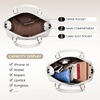 image:imageLOVEVOOK Purse for Women Crossbody Dome Satchel Handbag with Double ZipWhite