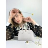 image:imageLOVEVOOK Purse for Women Crossbody Dome Satchel Handbag with Double ZipWhite