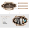 image:imageLOVEVOOK Purse for Women Crossbody Dome Satchel Handbag with Double ZipWovenApricot