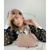 image:imageLOVEVOOK Purse for Women Crossbody Dome Satchel Handbag with Double ZipWovenApricot